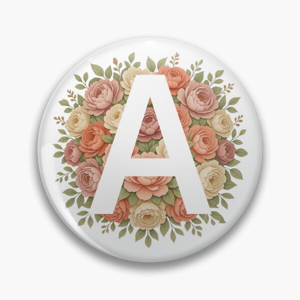 Item preview, White Letter A Floral Monogram designed and sold by ITCHAWAWAA.