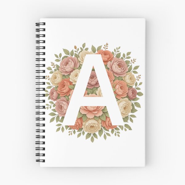 Item preview, White Letter A Floral Monogram designed and sold by ITCHAWAWAA.