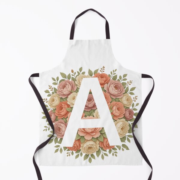 Item preview, White Letter A Floral Monogram designed and sold by ITCHAWAWAA.