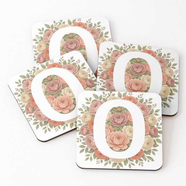 Item preview,  White Letter O Floral Monogram designed and sold by ITCHAWAWAA.