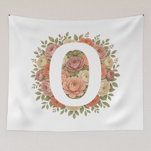 Item preview,  White Letter O Floral Monogram designed and sold by ITCHAWAWAA.