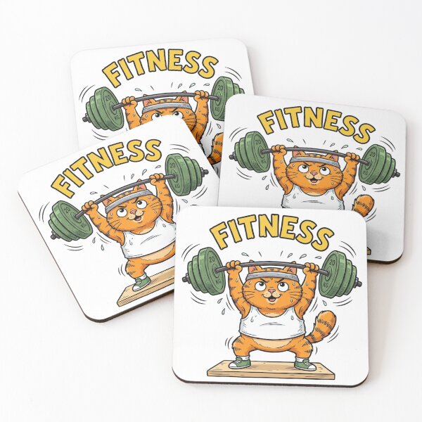 Item preview, Funny Fitness Cat Gym Workout designed and sold by Art Solom.