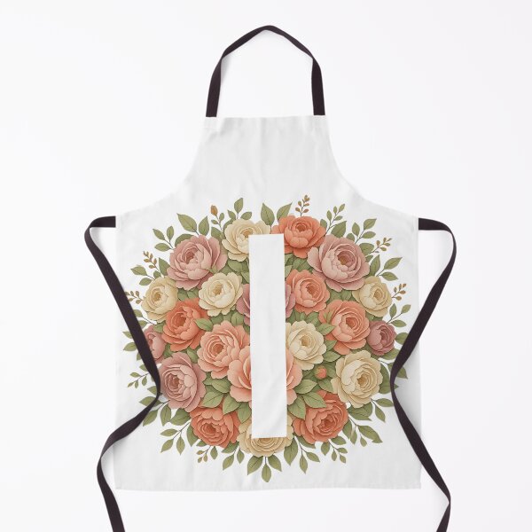 Item preview, White Letter I Floral Monogram designed and sold by ITCHAWAWAA.