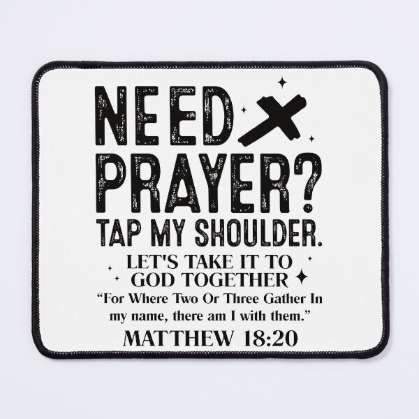 Item preview, Need Prayer? Tap My Shoulder | Let's Take It to God Together Christian Faith Design designed and sold by Uniquememorable.