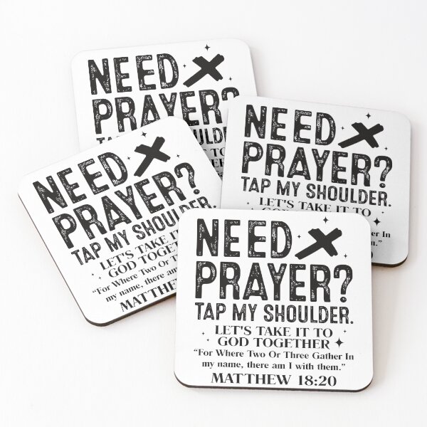 Item preview, Need Prayer? Tap My Shoulder | Let's Take It to God Together Christian Faith Design designed and sold by Uniquememorable.