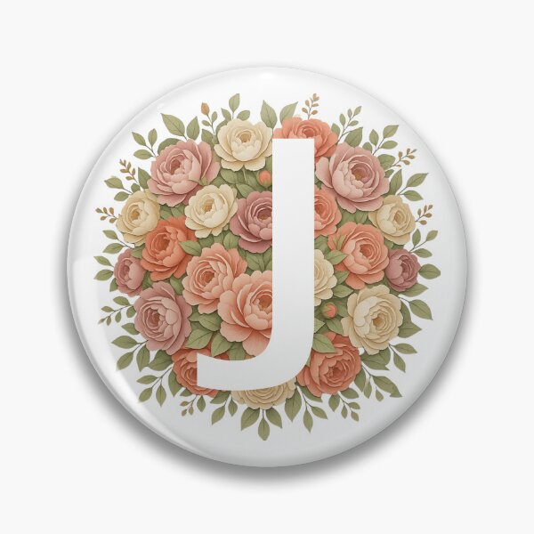 Item preview,  White Letter J Floral Monogram designed and sold by ITCHAWAWAA.