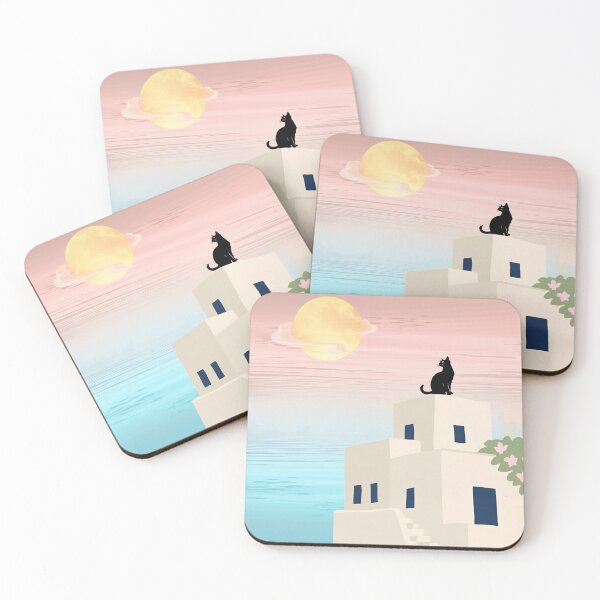 Item preview, Black Cat by the Moonlit Castle designed and sold by ARSOUY1SHOP.