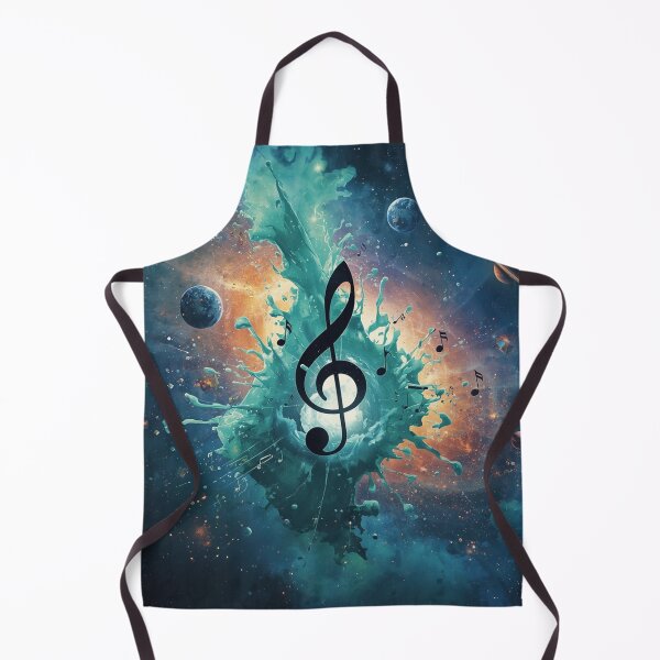 Item preview, Cosmic Music Galaxy Art – Aqua Space Explosion with Musical Notes. designed and sold by fbtrisha.