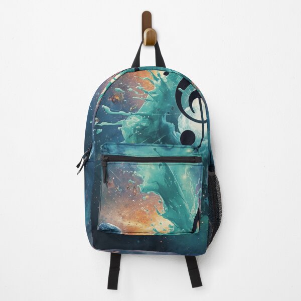 Item preview, Cosmic Music Galaxy Art – Aqua Space Explosion with Musical Notes. designed and sold by fbtrisha.