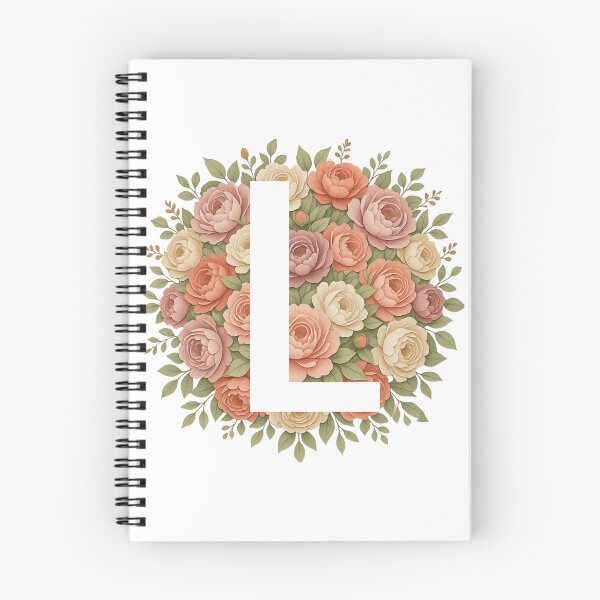 Item preview, White Letter L Floral Monogram designed and sold by ITCHAWAWAA.