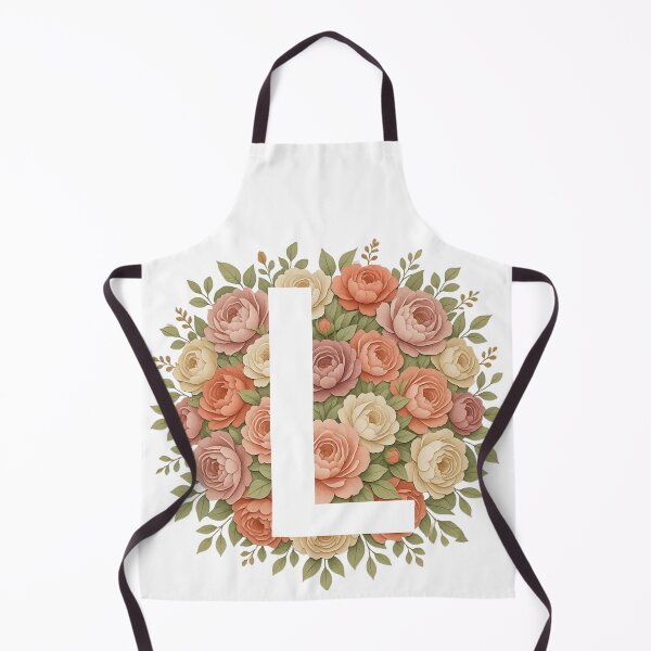 Item preview, White Letter L Floral Monogram designed and sold by ITCHAWAWAA.
