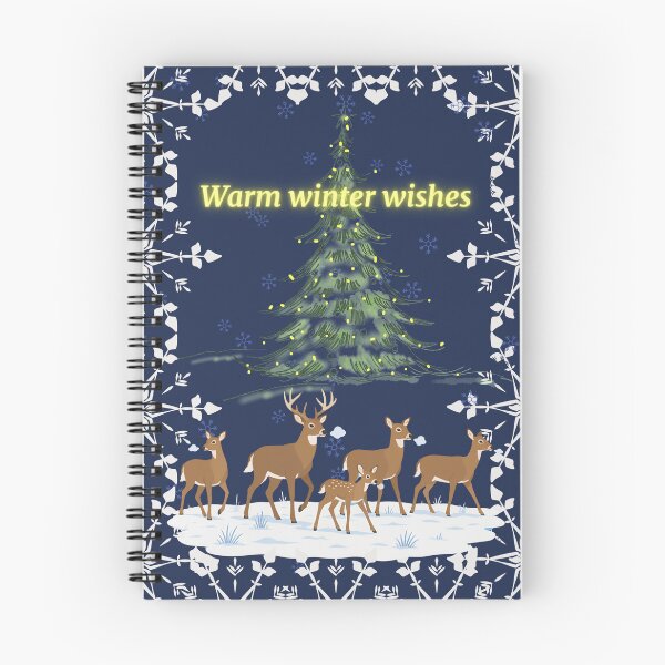 Item preview, Cozy Winter Forest Deer and Magic Christmas Tree designed and sold by ArtByLilitUA.