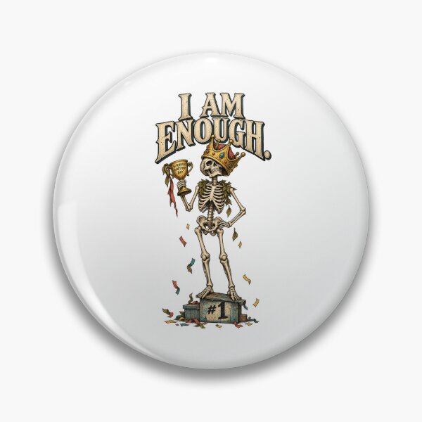 Item preview, I Am Enough Skeleton Trophy Crown Vintage designed and sold by Kromia.