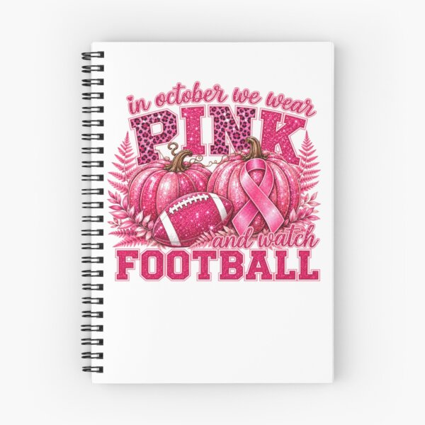 Item preview, In October We Wear Pink Watch Football Breast Cancer Fall designed and sold by AARABwino.