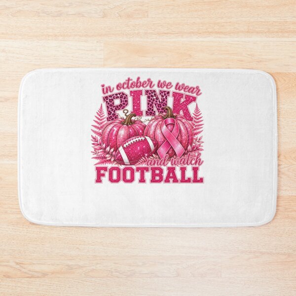 Item preview, In October We Wear Pink Watch Football Breast Cancer Fall designed and sold by AARABwino.