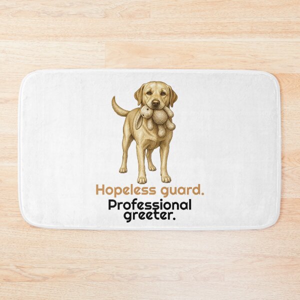Item preview, Funny Labrador Professional Greeter Quote designed and sold by bluesquidink.