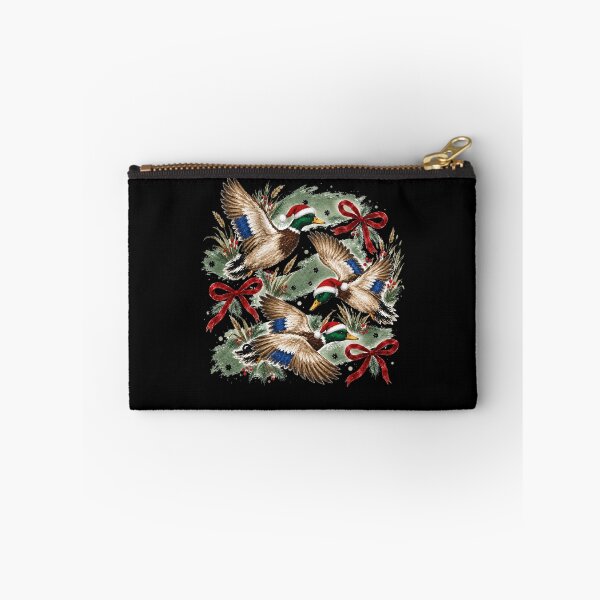 Item preview, Vintage Christmas Duck Watercolor Festive Mallard Bird Holiday Design designed and sold by CatiaStudioArt.