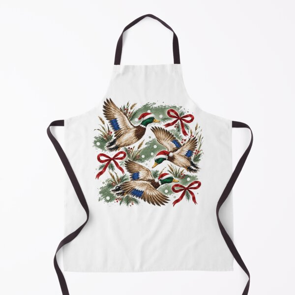 Item preview, Vintage Christmas Duck Watercolor Festive Mallard Bird Holiday Design designed and sold by CatiaStudioArt.