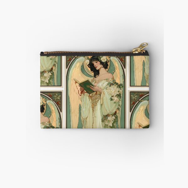 Item preview, Art nouveau Christmas angel card designed and sold by MendaciousMina.
