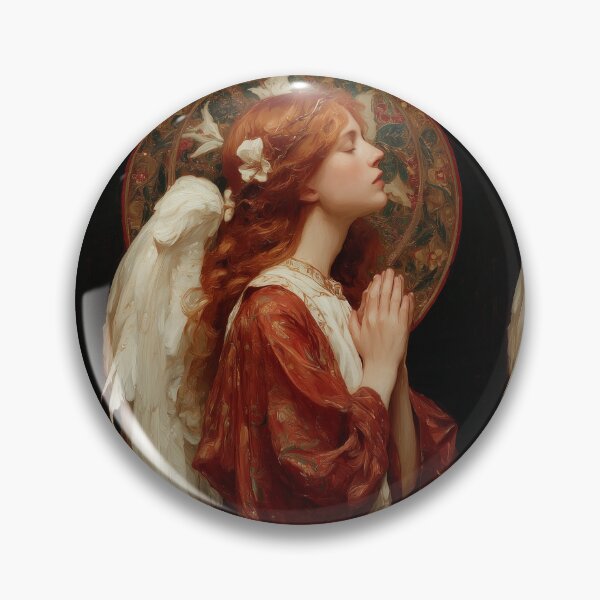 Item preview, Art nouveau Christmas angel card designed and sold by MendaciousMina.