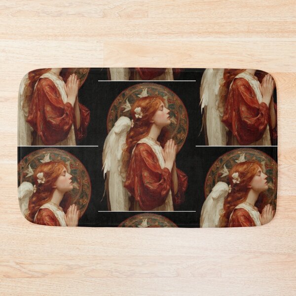 Item preview, Art nouveau Christmas angel card designed and sold by MendaciousMina.