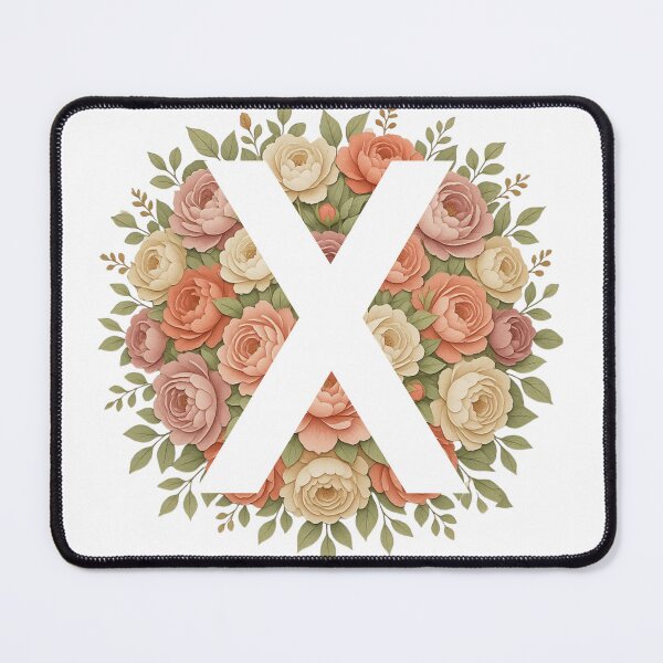 Item preview, White Letter W Floral Monogram designed and sold by ITCHAWAWAA.
