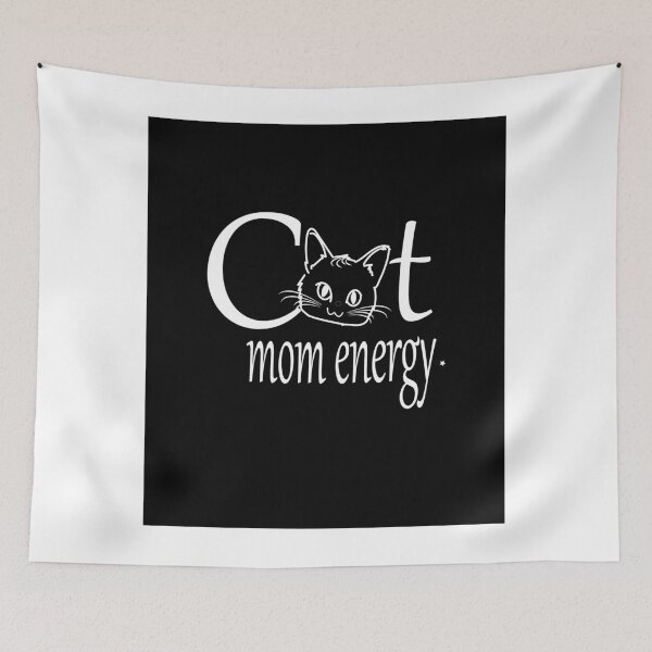 Item preview, Cat Mom Energy – Funny Cute Kitty Typography Graphic Design designed and sold by Carftora786.