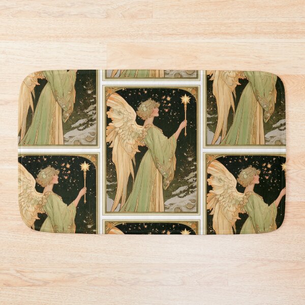 Item preview, Art nouveau Christmas angel card designed and sold by MendaciousMina.