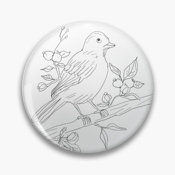 Item preview, Serene Bird on a Berry Branch designed and sold by artist709.