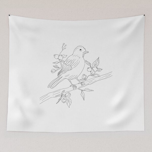 Item preview, Serene Bird on a Berry Branch designed and sold by artist709.