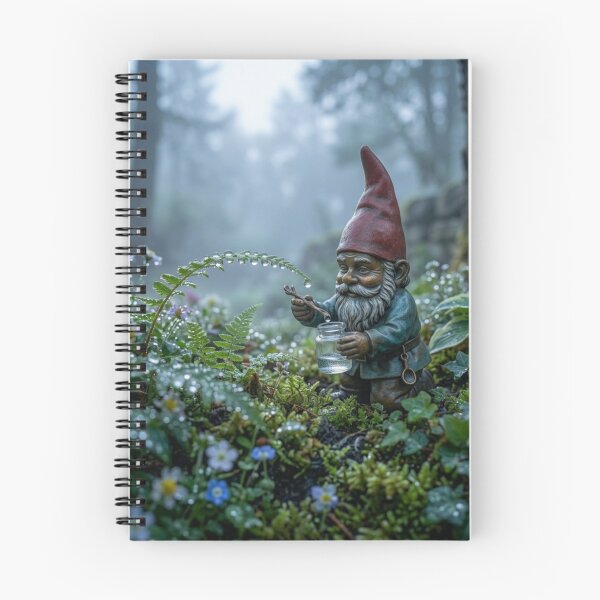 Item preview, Gnome Collecting Dewdrops at Dawn Art Print – Dawn Nature Gift, Poland Travel Decor designed and sold by Purrfecta.