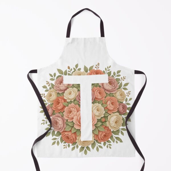 Item preview, White Letter T Floral Monogram designed and sold by ITCHAWAWAA.