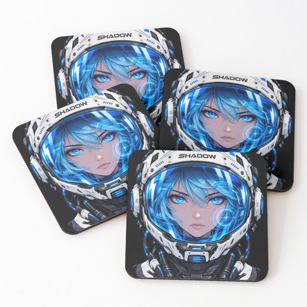 Item preview, Shadow Cyberpunk Anime Astronaut Space Pilot designed and sold by NovaMoodCo.