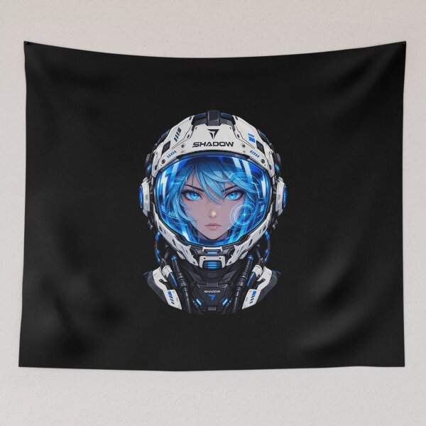 Item preview, Shadow Cyberpunk Anime Astronaut Space Pilot designed and sold by NovaMoodCo.