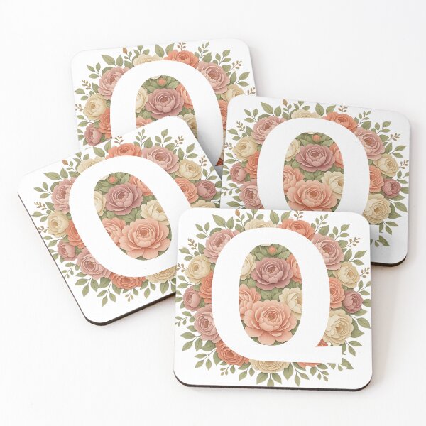 Item preview,  White Letter Q Floral Monogram designed and sold by ITCHAWAWAA.