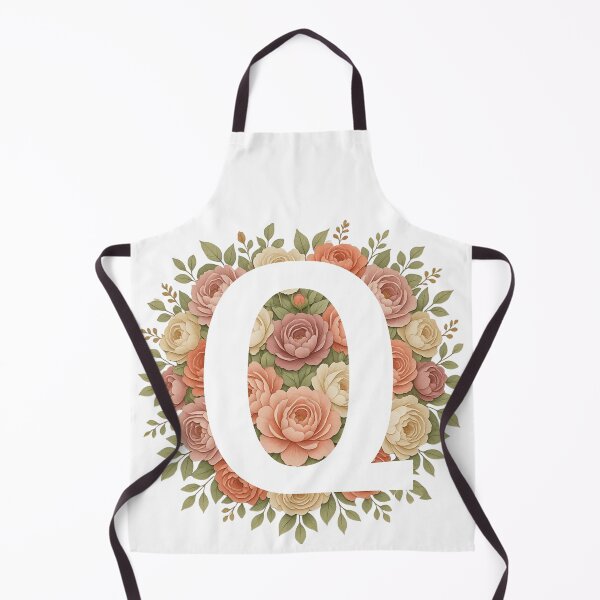 Item preview,  White Letter Q Floral Monogram designed and sold by ITCHAWAWAA.