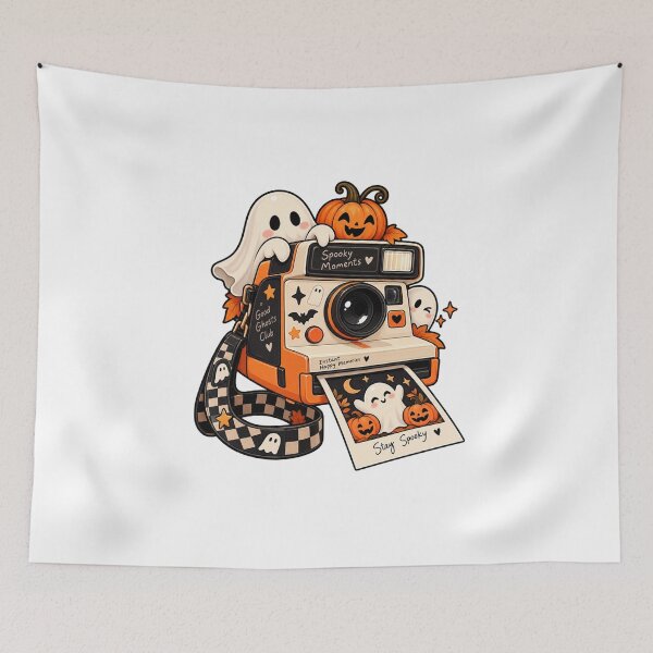 Item preview, Spooky Halloween Camera Sticker | Retro Ghost designed and sold by Butterfly  Effect.