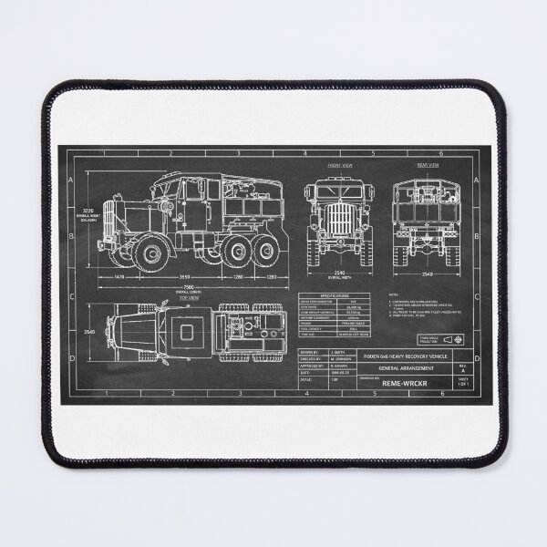 Item preview, Chalkboard Wrecker Technical Drawing designed and sold by Auburn-Art.