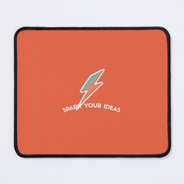 Item preview, Spark Your Ideas: Lightning Bolt Creative Quote Art - Orange & Teal designed and sold by lovelys-store.