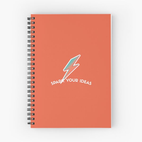 Item preview, Spark Your Ideas: Lightning Bolt Creative Quote Art - Orange & Teal designed and sold by lovelys-store.