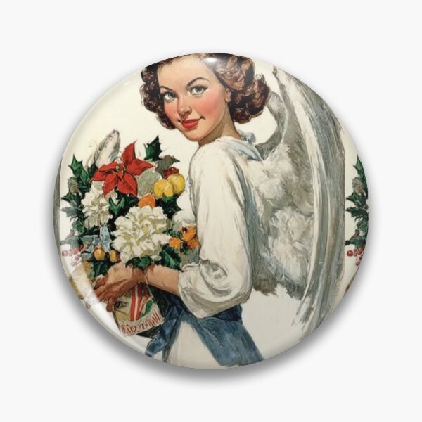 Item preview, Retro Christmas angel card designed and sold by MendaciousMina.