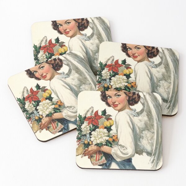 Item preview, Retro Christmas angel card designed and sold by MendaciousMina.
