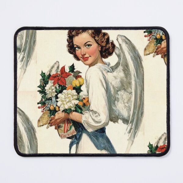 Item preview, Retro Christmas angel card designed and sold by MendaciousMina.