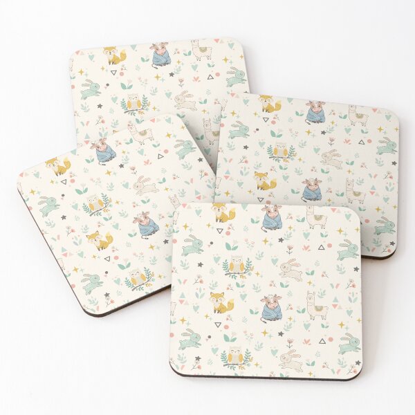 Item preview, Cute Animals Seamless Pattern designed and sold by prapapon.