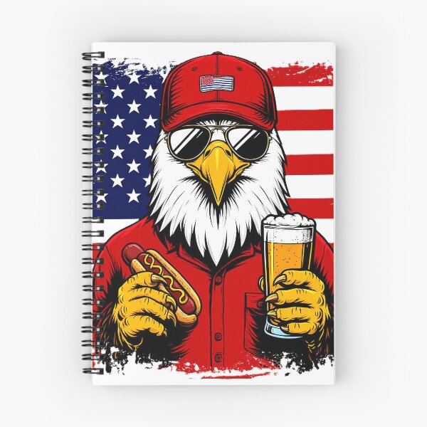 Item preview, Patriotic Eagle with Hot Dog and Beer designed and sold by Marcello Aivazi.