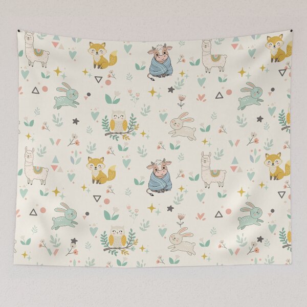 Item preview, Cute Animals Seamless Pattern designed and sold by prapapon.
