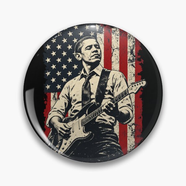 Item preview, obama  playing guitar  designed and sold by Starry Night Creative Art.
