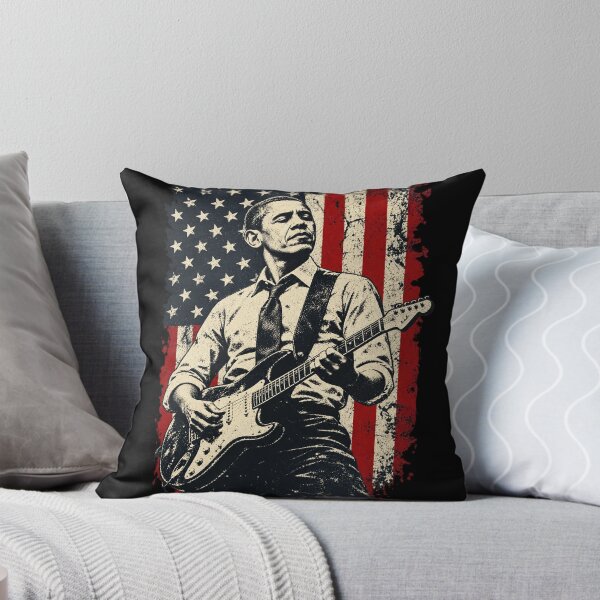 Item preview, obama  playing guitar  designed and sold by Starry Night Creative Art.