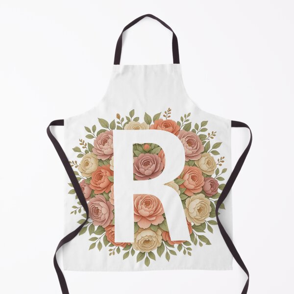 Item preview, White Letter R Floral Monogram designed and sold by ITCHAWAWAA.