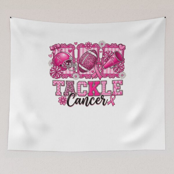 Item preview, Tackle Cancer Football Helmet Megaphone Pink Out Game Mom designed and sold by AARABwino.